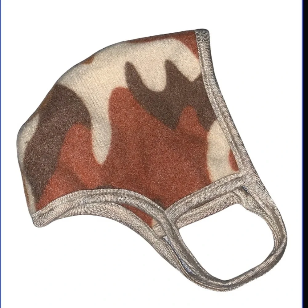 Orange camo face mask